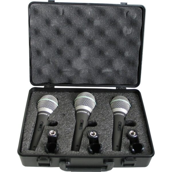 Samson Q6 Dynamic Handheld Microphone, 3-Pack (Q-6) Q6CL3P - AST Music