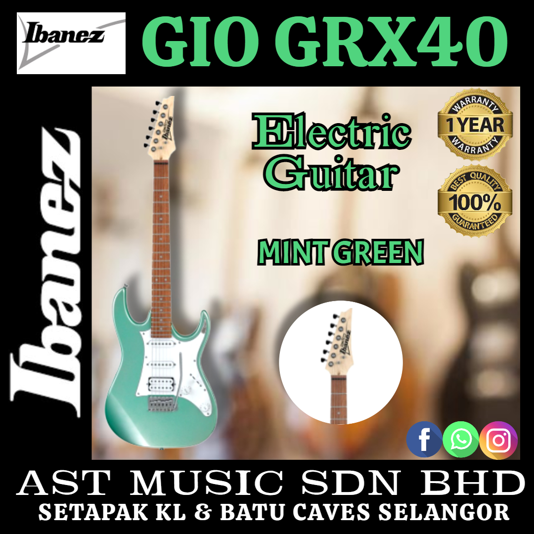 GUITARE ELECTRIQUE IBANEZ GIO GRX40 METALLIC LIGHT GREEN