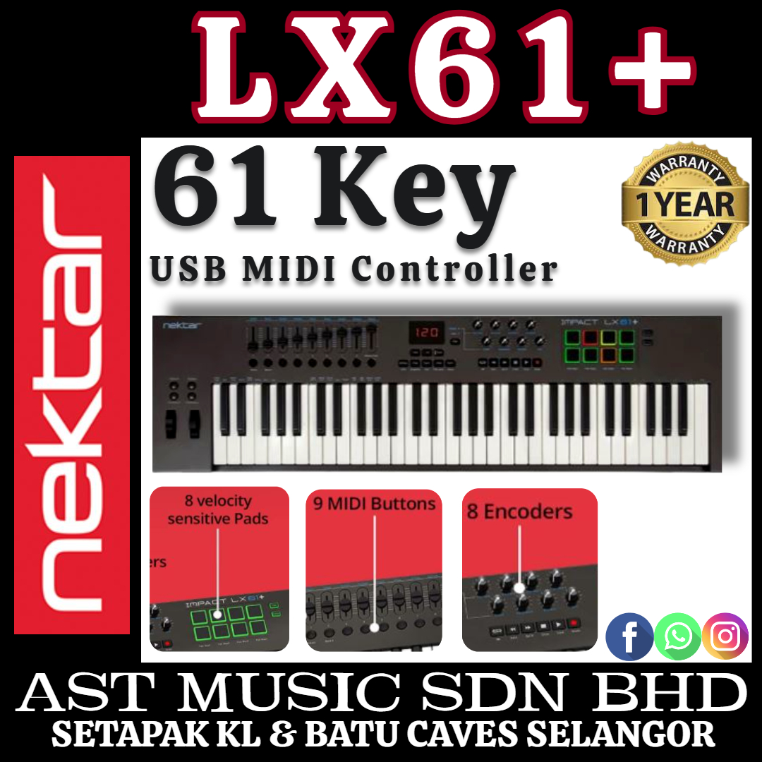 Nektar Impact LX61+ Keyboard Controller (Lx61+) - AST Music Sdn Bhd