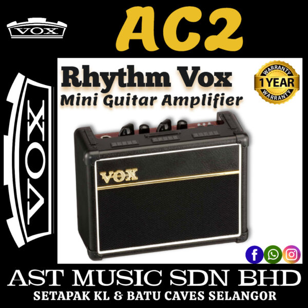Vox AC2 Rhythm Vox Bass Mini Bass Amplifier with Rhythm for Guitar