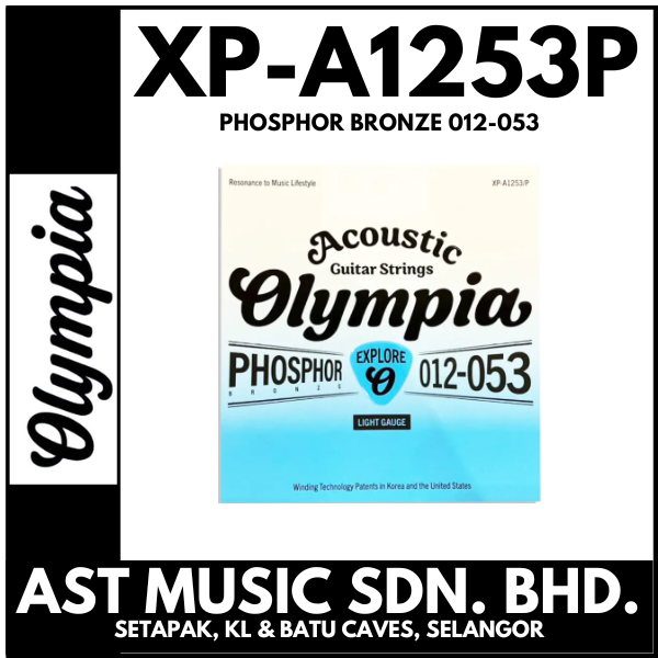 Olympia XP-A1253P Acoustic Guitar String Phosphor Bronze 12-53 PB / XPA1253P / Previously AGS802