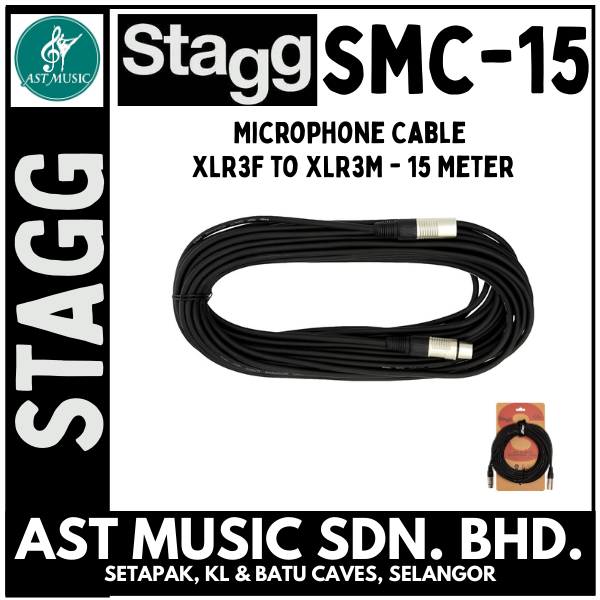 Stagg SMC15 Microphone Cable XLR3F to XLR3M - 15 Meter ( SMC-15 / Smc15 )