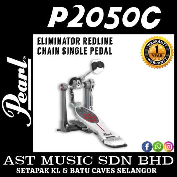 Pearl P2050C Eliminator Redline Chain Single Pedal ( P-2050C