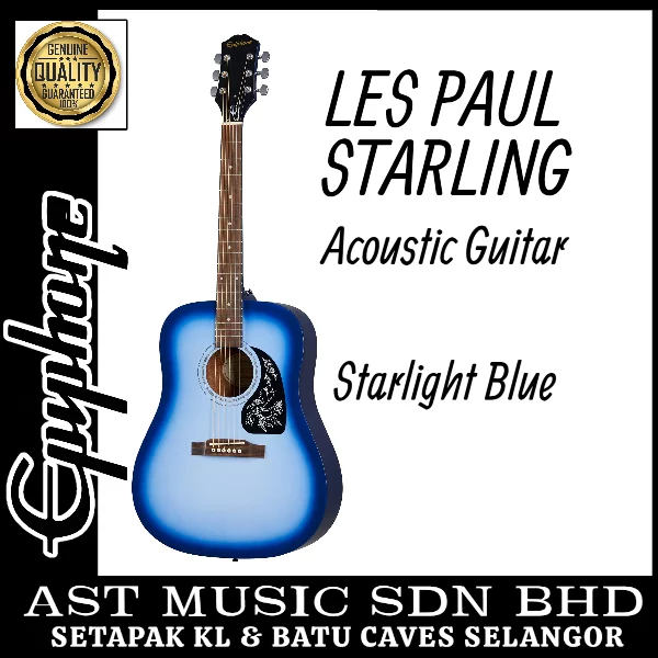 epiphone les paul starling starlight blue