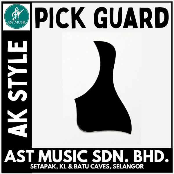 Self-adhesive Guitar Pickguard Folk Acoustic Scratch Plate AK Pick Guard - Black