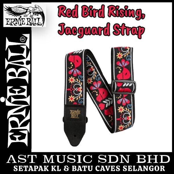 Ernie Ball Classic Jacguard Series Guitar Strap (Red Bird Rising)