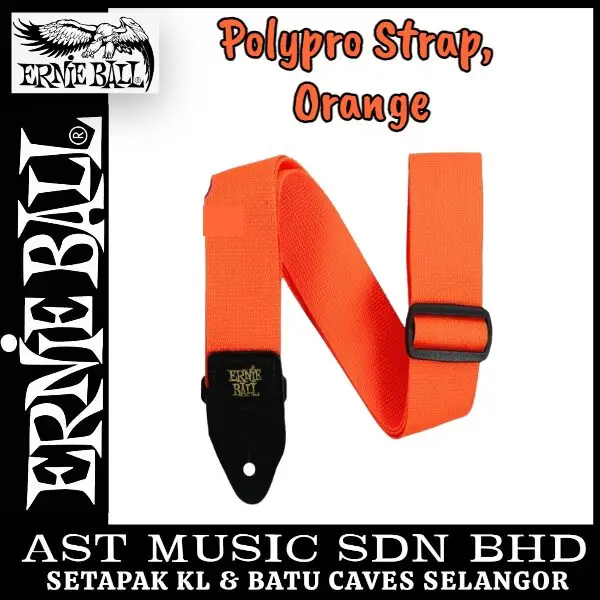 Ernie Ball Polypro Series Guitar Strap (Orange)