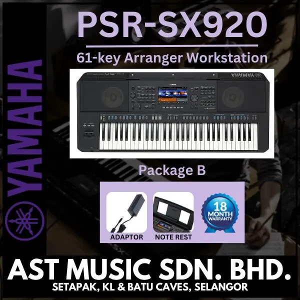 Yamaha PSR-SX920 61-key Professional Arranger Workstation / PSRSX920 / PSR SX920 - Package B