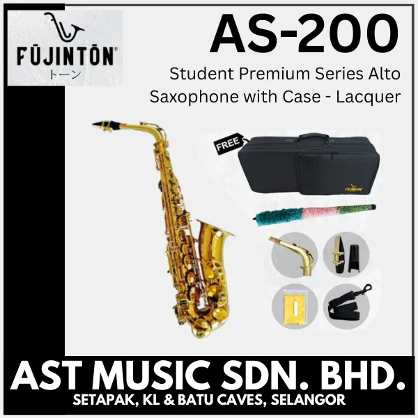 FujinTon AS-200 Student Premium Series Alto Saxophone with Case - Lacquer / AS200
