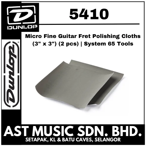 Jim Dunlop 5410 Micro Fine Guitar Fret Polishing Cloths (3" x 3") (2 pcs) | System 65 Tools