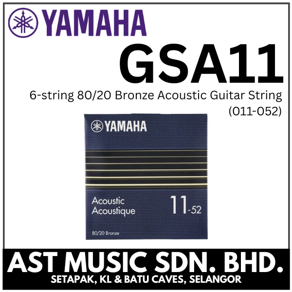 Yamaha GSA11 6-string 80/20 Bronze Acoustic Guitar String (011-052)