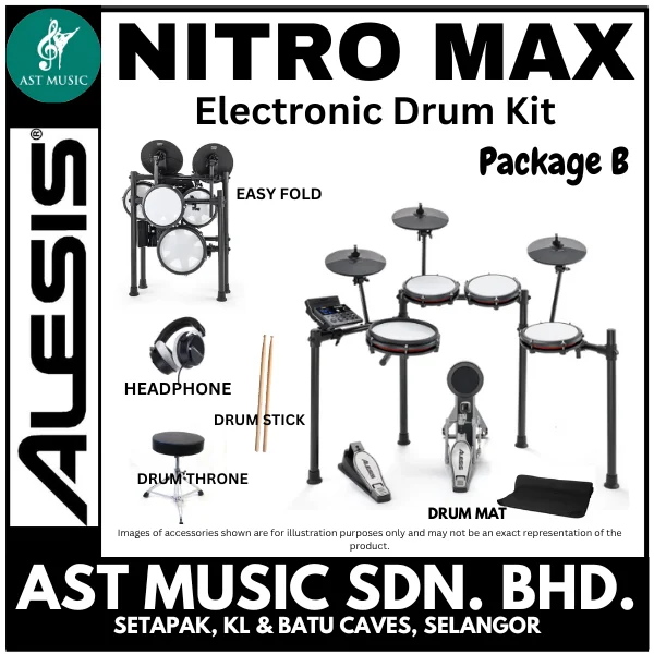 Alesis Nitro Max Electronic Drum Kit - Package B