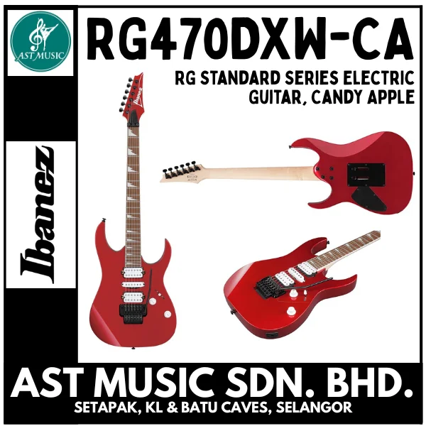Ibanez RG470DXW-CA RG Standard Series Electric Guitar, Candy Apple / RG470DXW