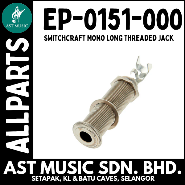 ALLPARTS EP-0151-000 Switchcraft Mono Long Threaded Jack
