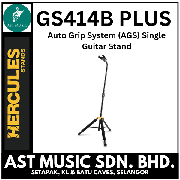 Hercules GS414B Plus Auto Grip System (AGS) Single Guitar Stand