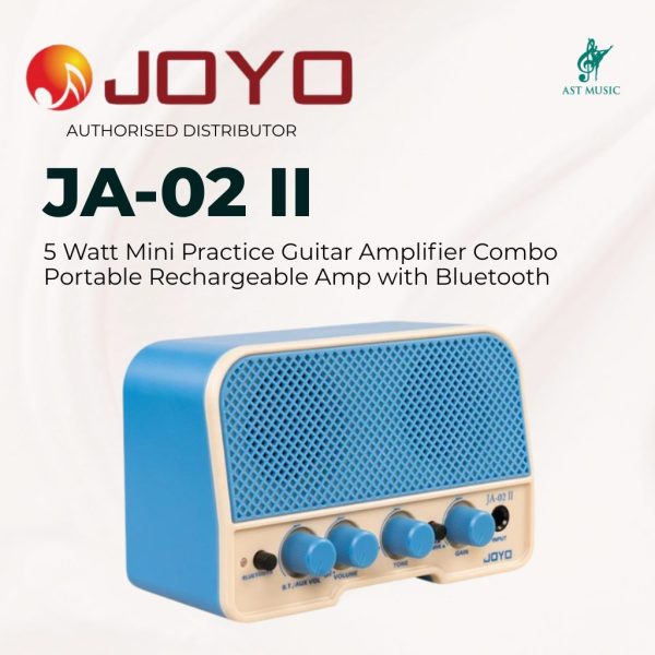Joyo JA-02 II 5 Watt Mini Practice Guitar Amplifier Combo Portable Rechargeable Amp with Bluetooth (JA02 II)
