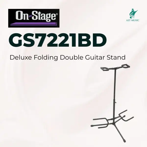 On Stage GS7221BD Deluxe Folding Double Guitar Stand / 7221