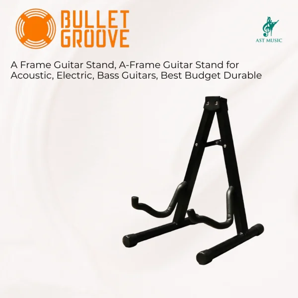 Bullet Groove Universal A-Frame Guitar Stand for Acoustic, Electric & Bass Guitars